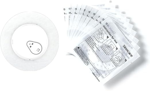Sinocare Sensor Parches 10 Unidades, Impermeables y Sin Alergia, Solo para Sinocare iCan i3 Sensor