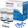 Sinocare Tiras Prueba de Glucosa en Sangre 50 x Tiras Reactivas, Solo para Safe AQ UG Monitor Glucosa Sangre y Ácido Úrico