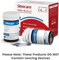 sinocare Tiras en Sangre Prueba, 50 x Tiras Sin Lancetas en Sangre, Solo para Safe-Accu (Sin Lancetas)