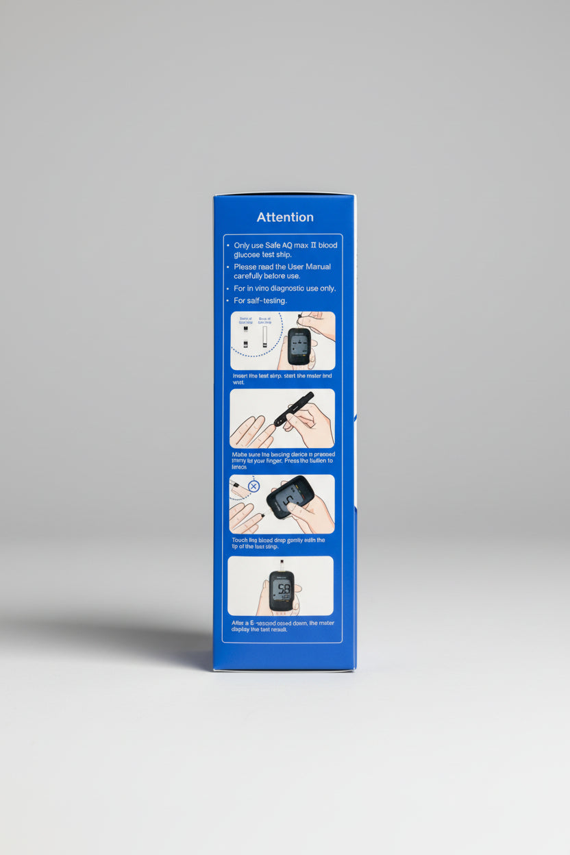 Glucómetro Sinocare Safe AQ Max II con Bluetooth