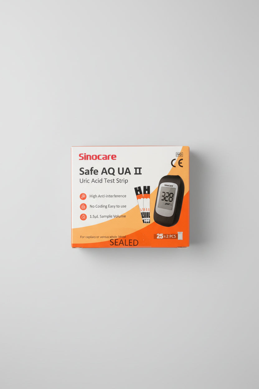 Sinocare Safe AQ UA II – Tiras reactivas para ácido úrico