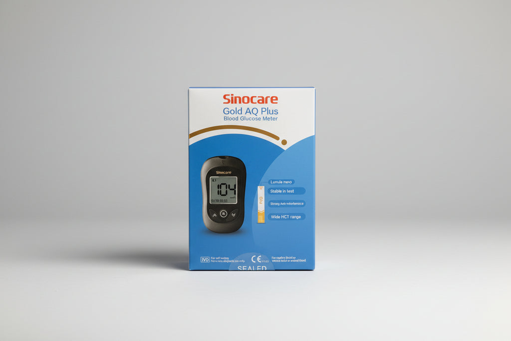 Sinocare Gold AQ Plus – Medidor de Glucosa en Sangre