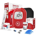 Sinocare Glucometro Medidor Glucosa en Sangre, Kit Prueba Glucosa en Sangre 25 x Tiras Prueba Glucosa en Sangre y Dispositivo Punción mg/dL (Safe AQ Smart)