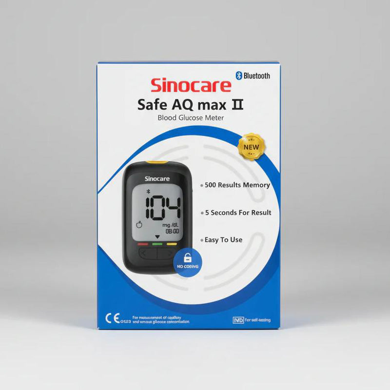 Glucómetro Sinocare Safe AQ Max II con Bluetooth